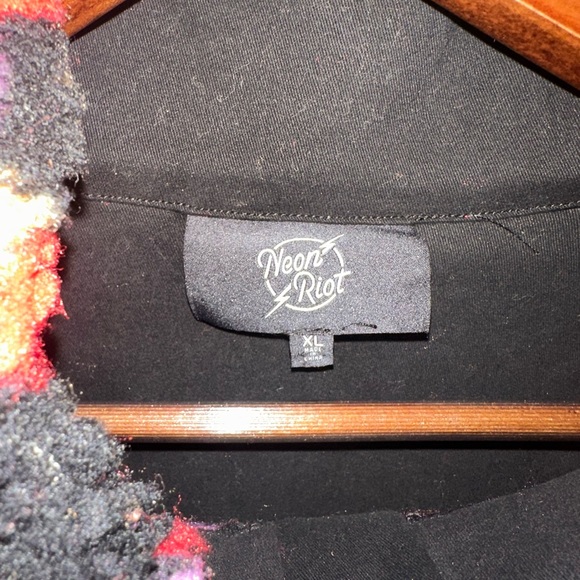 Retro 90s Style Men’s Multicolor Fleece Pullover Size XL - Picture 5 of 6